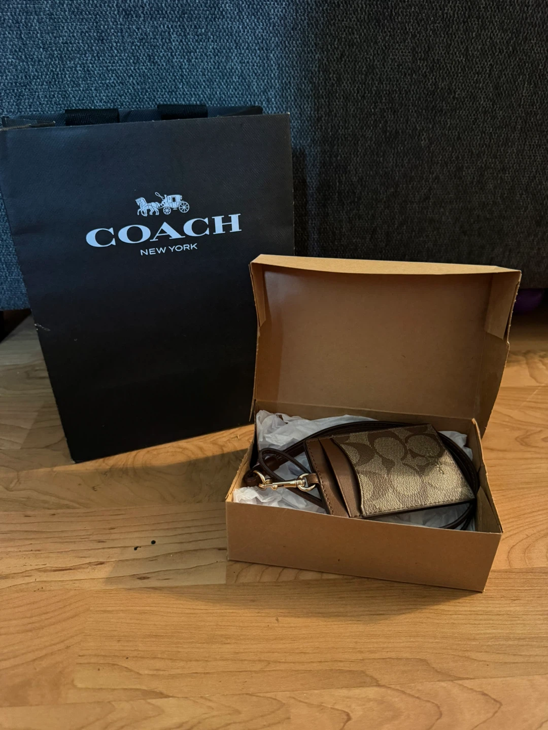 Coach Outlet ID Lanyard in Signature Canvas – Brand New - photo 3