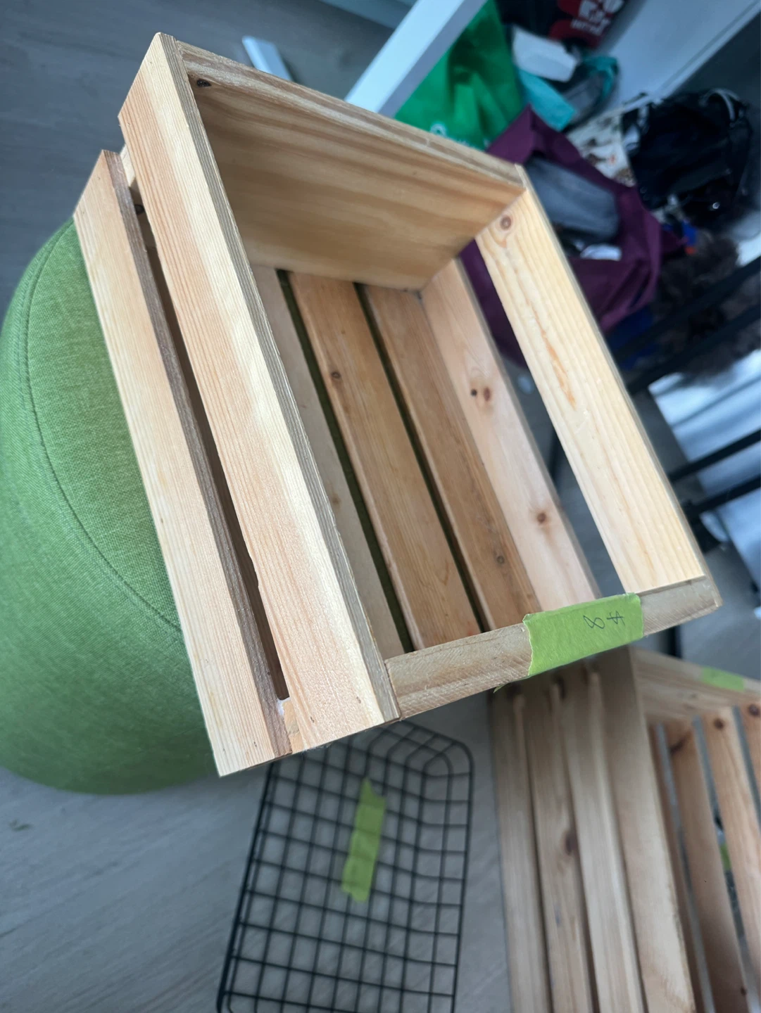 2 Wooden Crate Storage Box - photo 2
