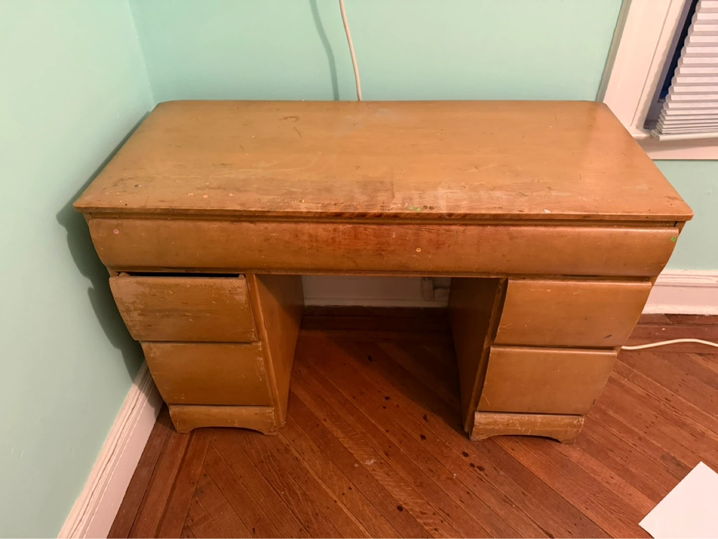 Wooden Desk with Drawers