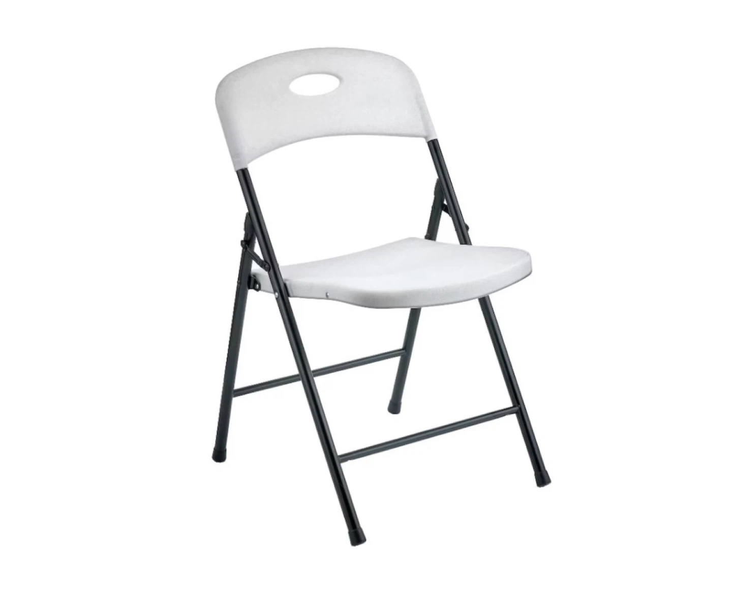 Set of 2 White Folding Chairs - photo 2