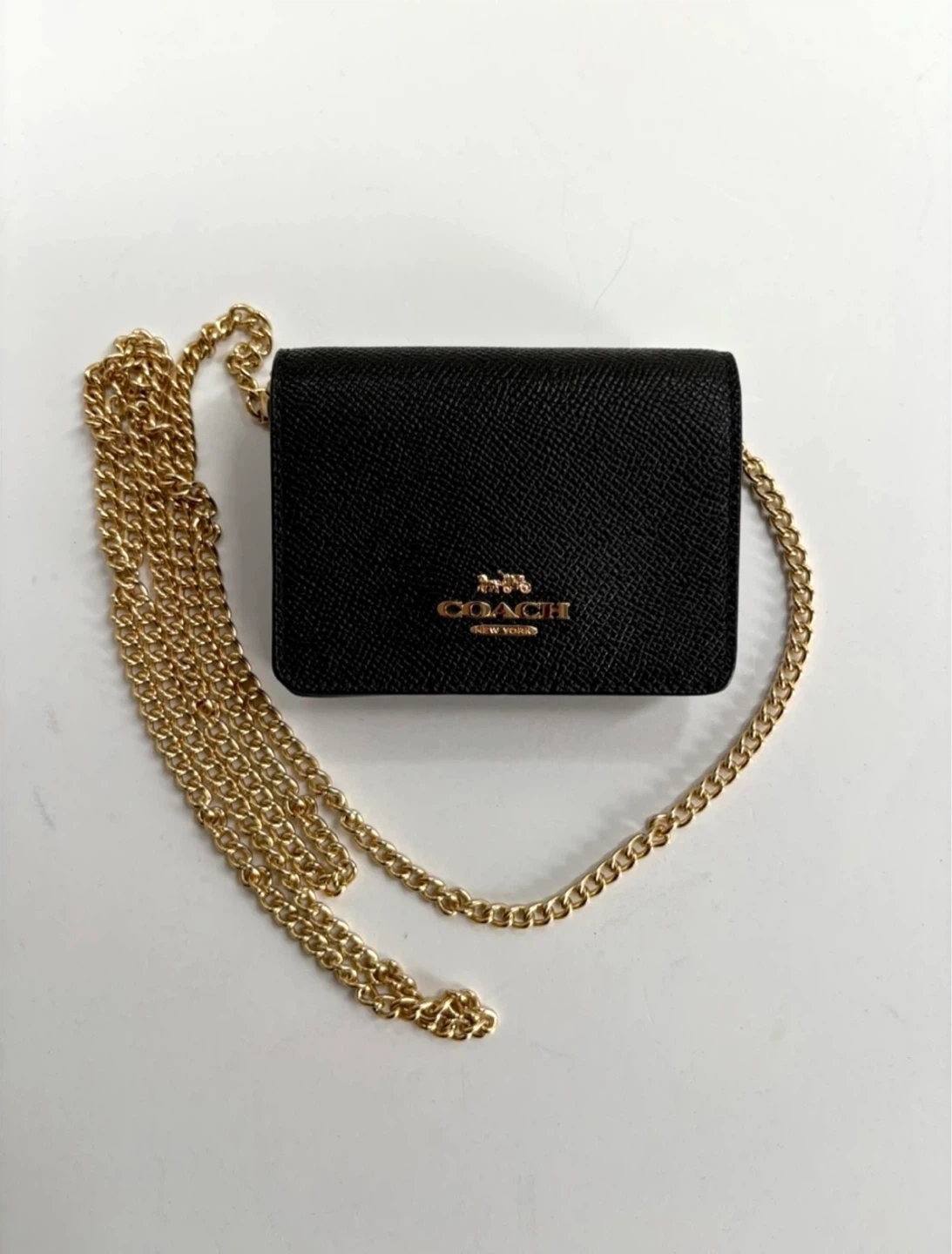 Coach Black Wallet on a Chain