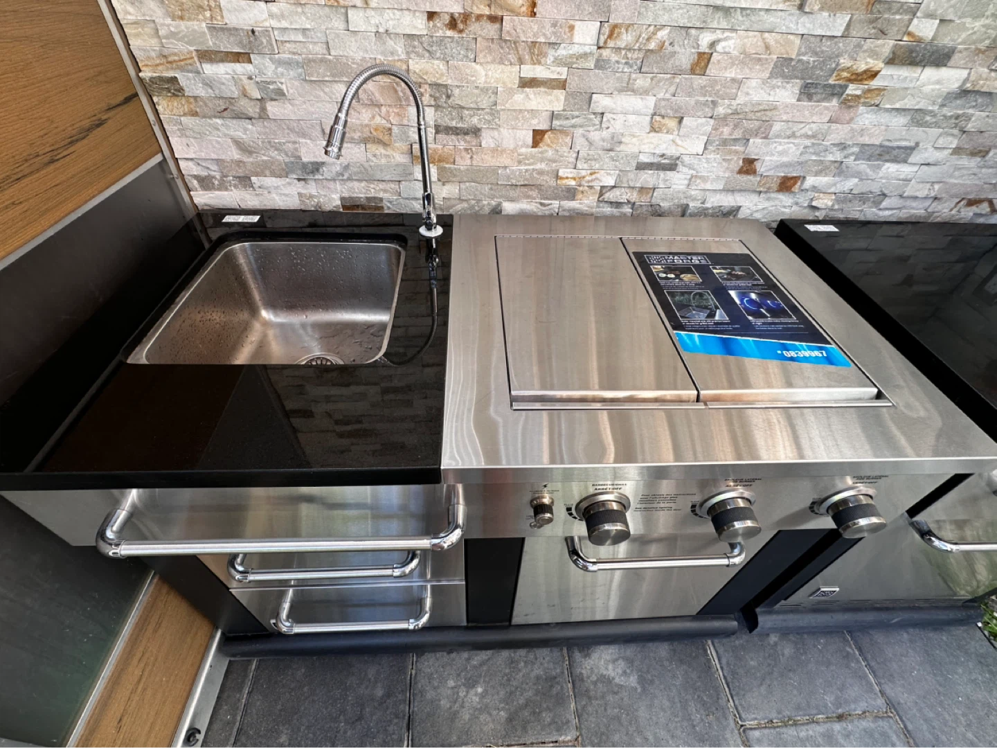 Modular Outdoor Kitchen Sink & Burner Module & refrigerator - photo 2
