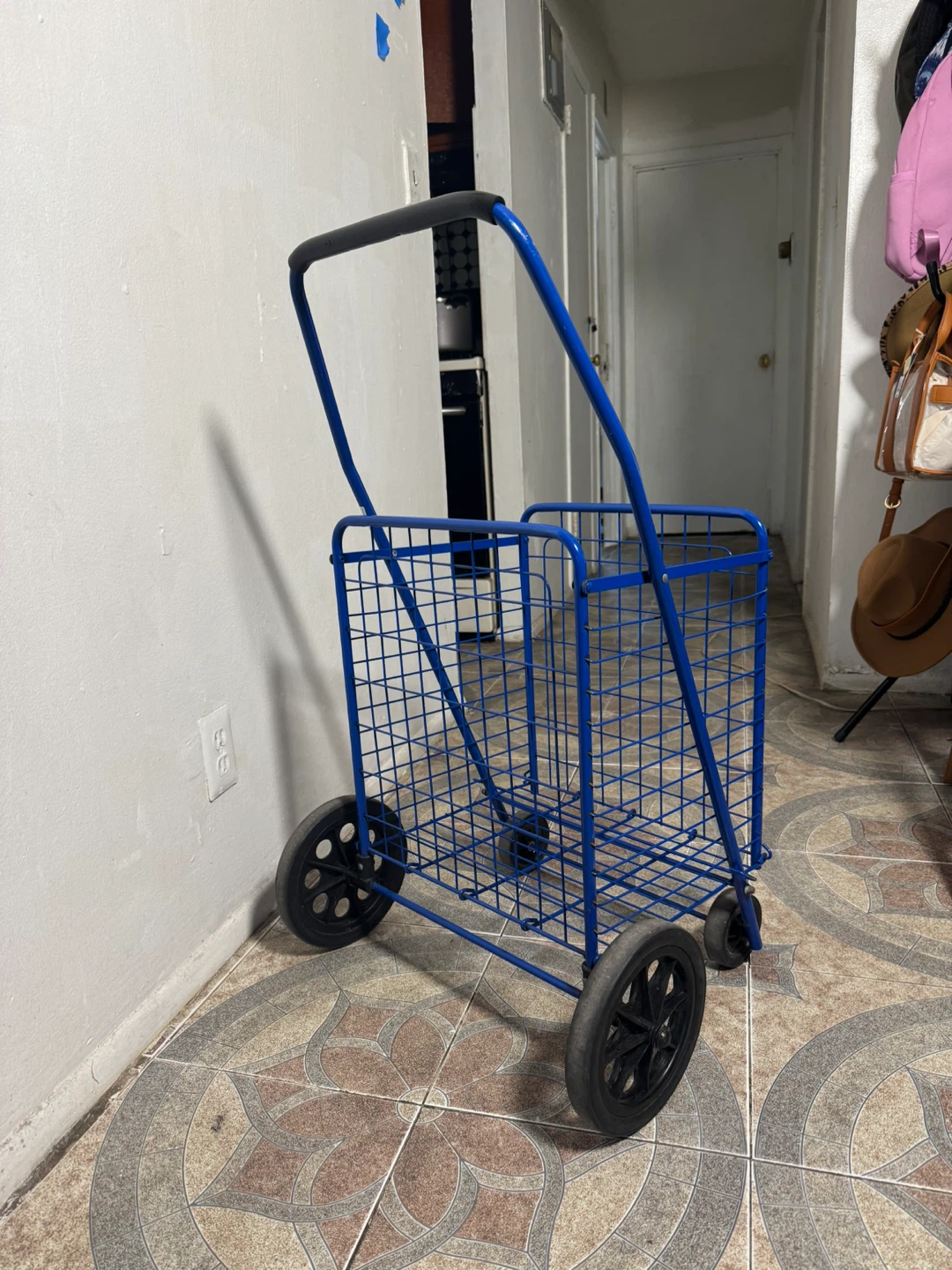 Blue Rolling Shopping Cart - photo 5