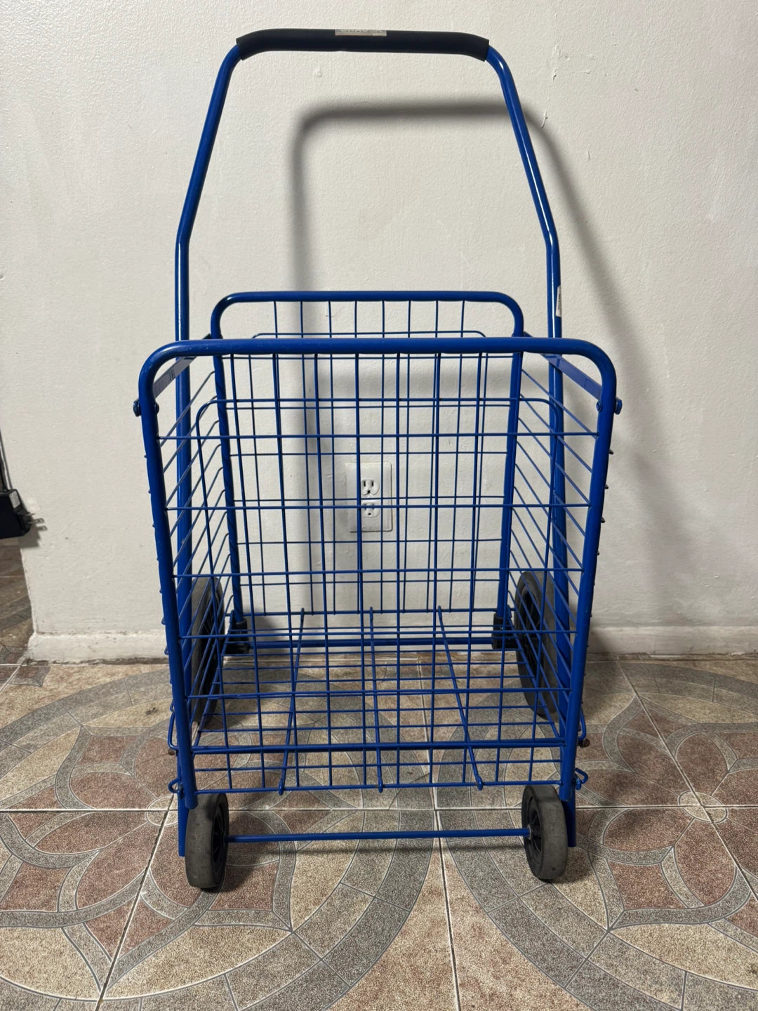 Blue Rolling Shopping Cart - photo 2