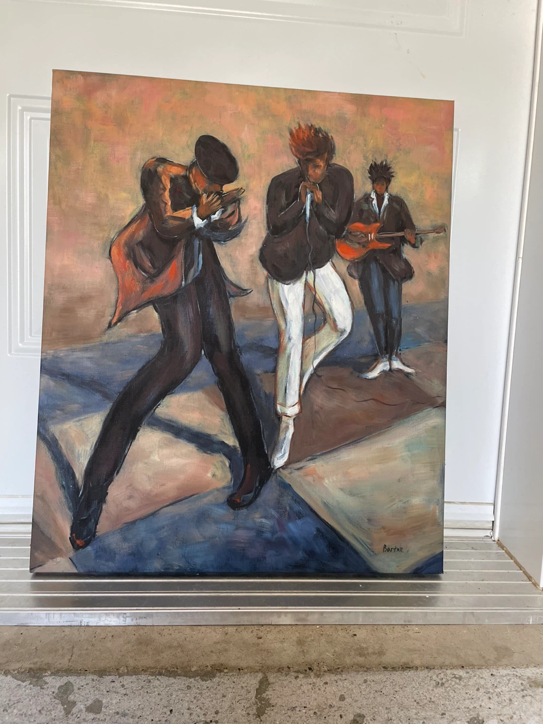 Original Oil Painting of Musicians
