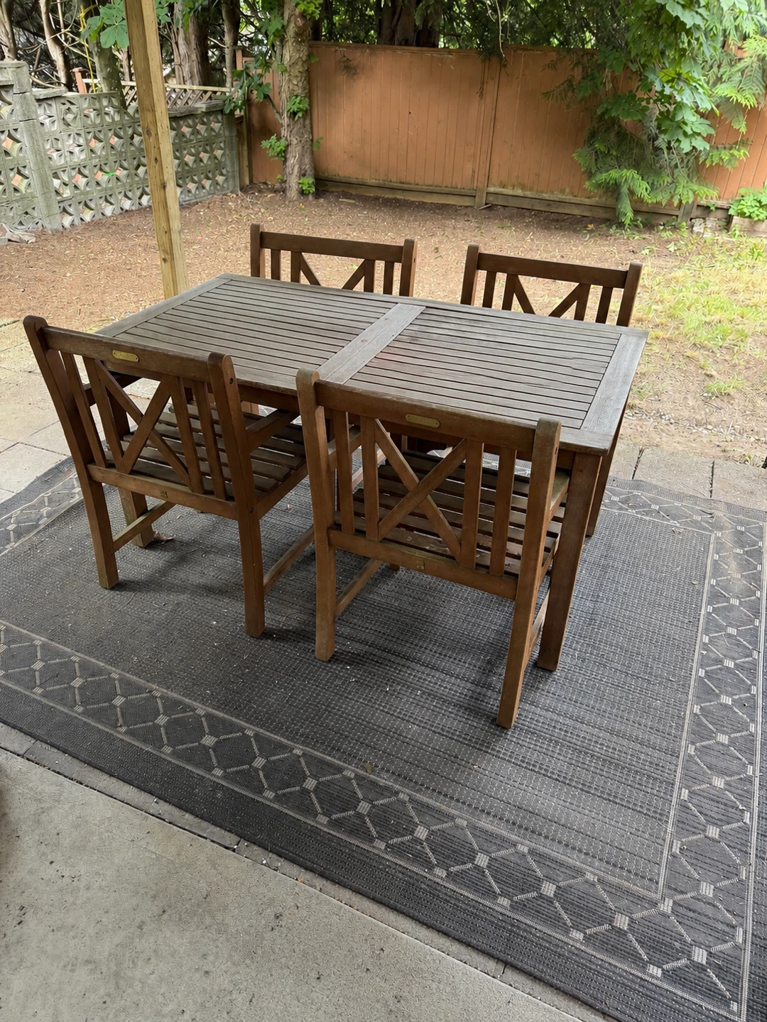 Wood Farmhouse Patio Set
