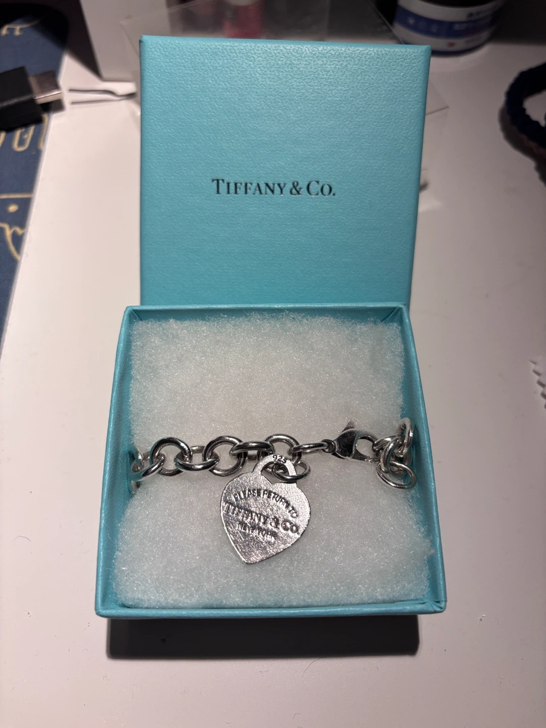 Tiffany & Co. Sterling Silver Heart Tag Bracelet