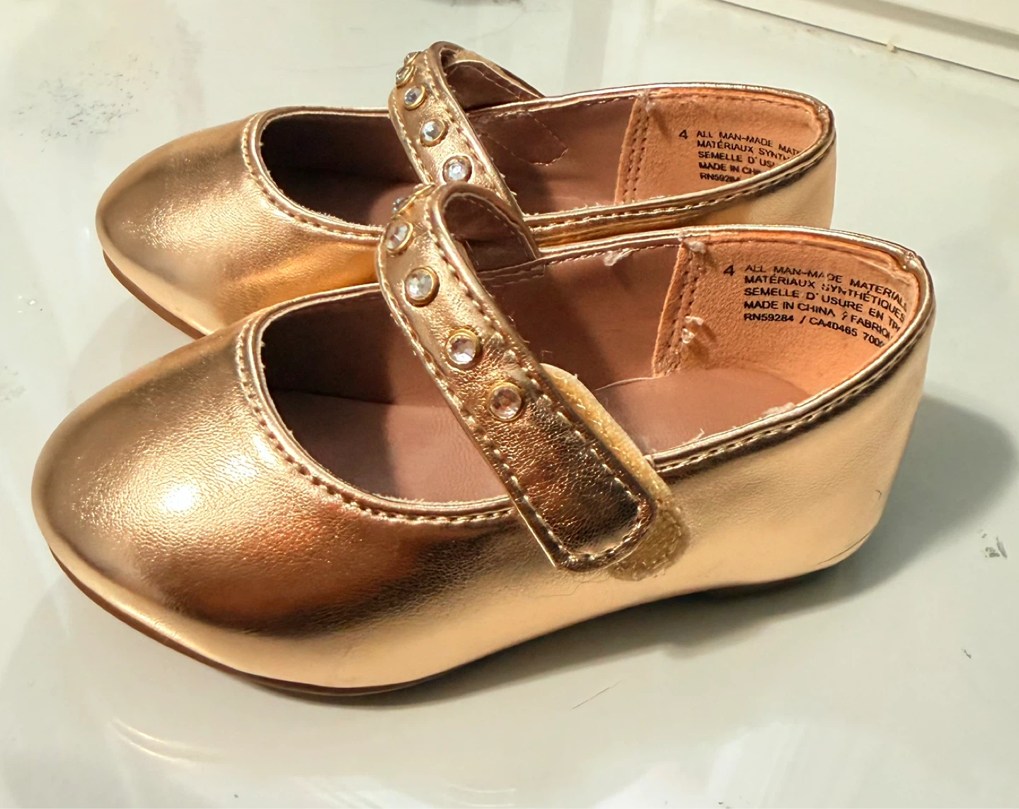 The Children's Place Rose Gold Mary Jane Shoes Size 4