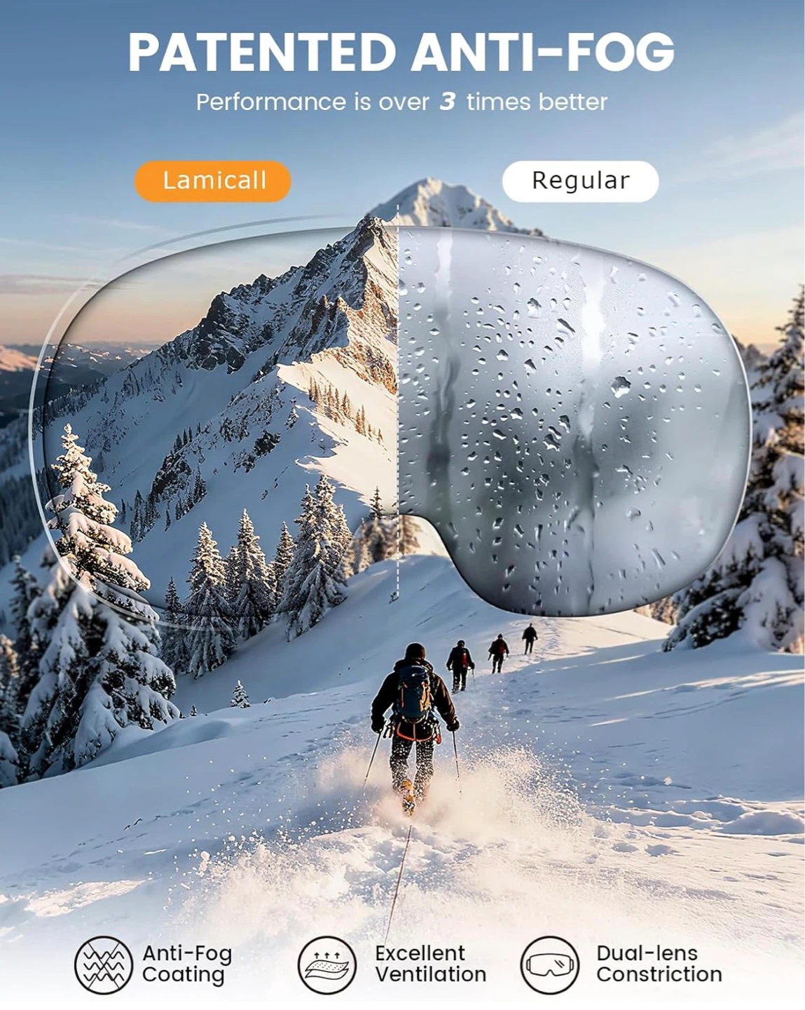 New Lamicall High-Definition Ski Goggles with OTG Design - photo 3