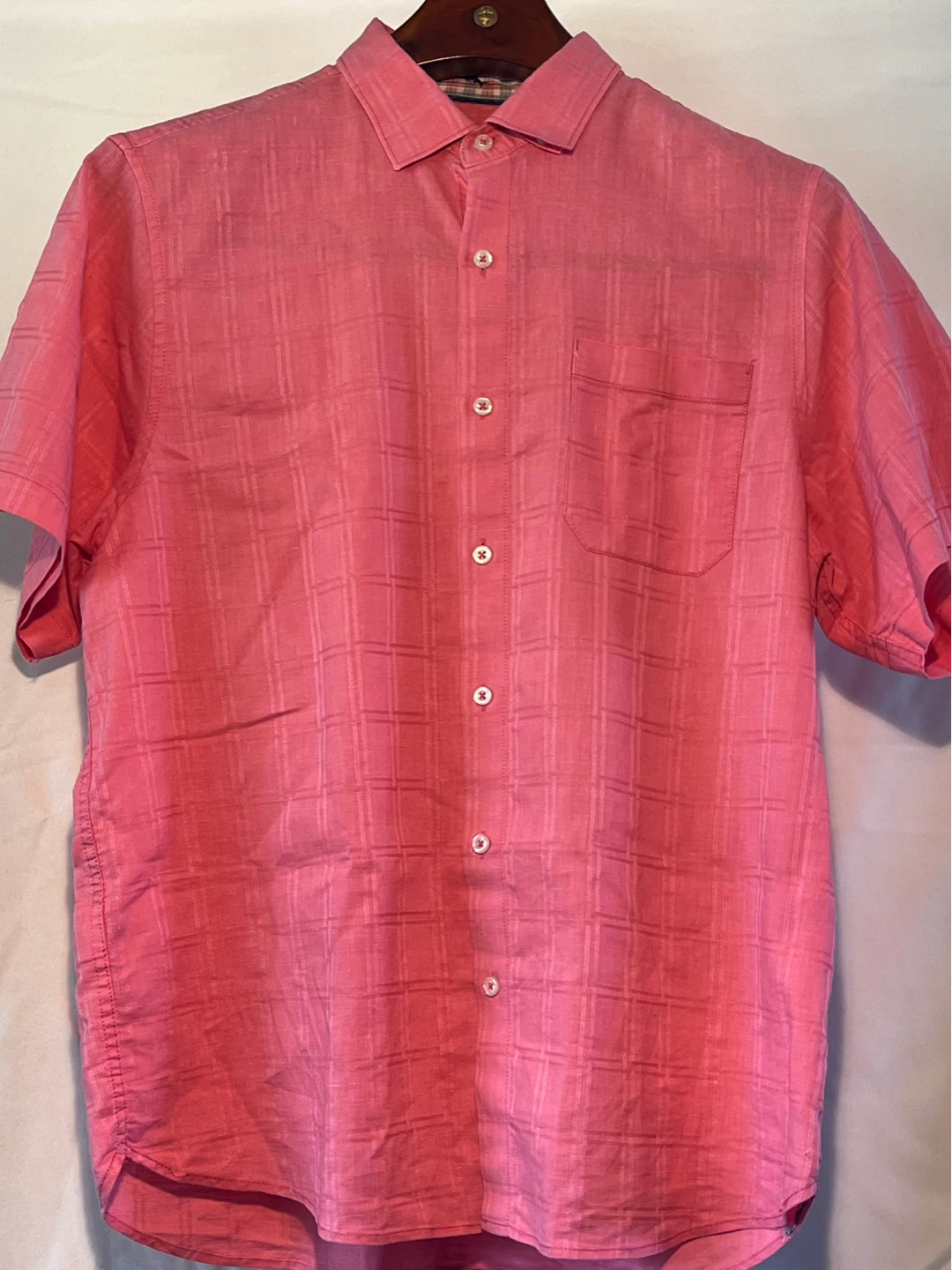Tommy Bahama Coral Linen Blend Short Sleeve Shirt - Men's Large