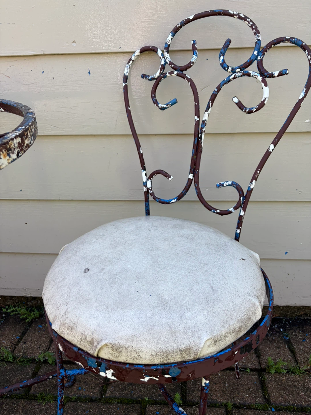 Vintage wrought iron bistro set - photo 3