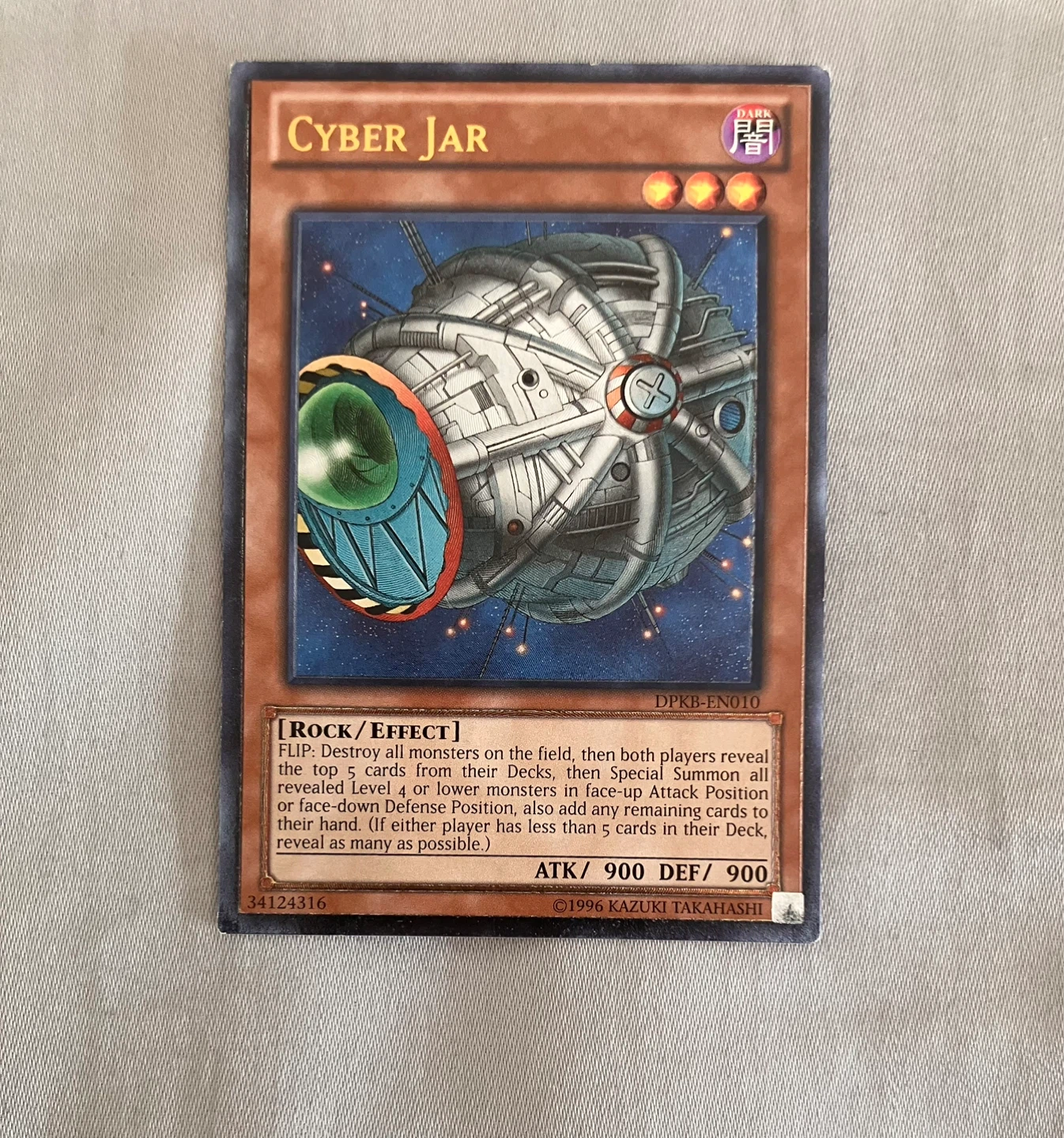 Yu-Gi-Oh! Cyber Jar Trading Card DPKB-EN010 LP