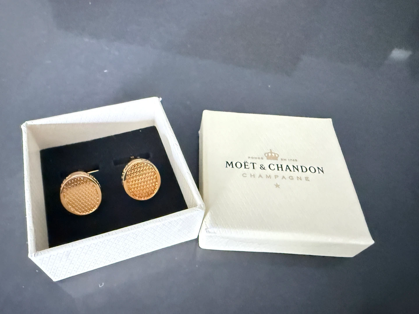 Moët & Chandon Cufflinks - Gold Tone