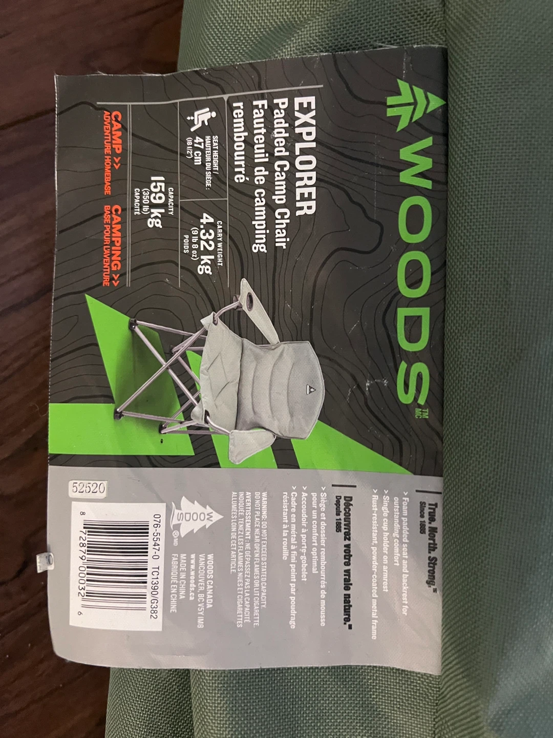 Woods Explorer Padded Camp Chair with Cup Holders & Carry Bag - photo 2