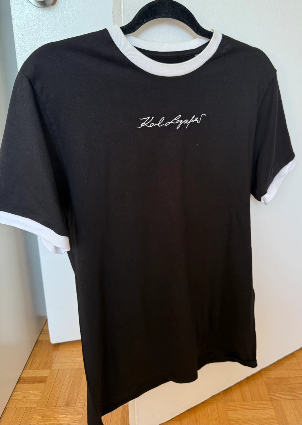 Men’s Karl Lagerfeld T-Shirt Black/White Size S/P