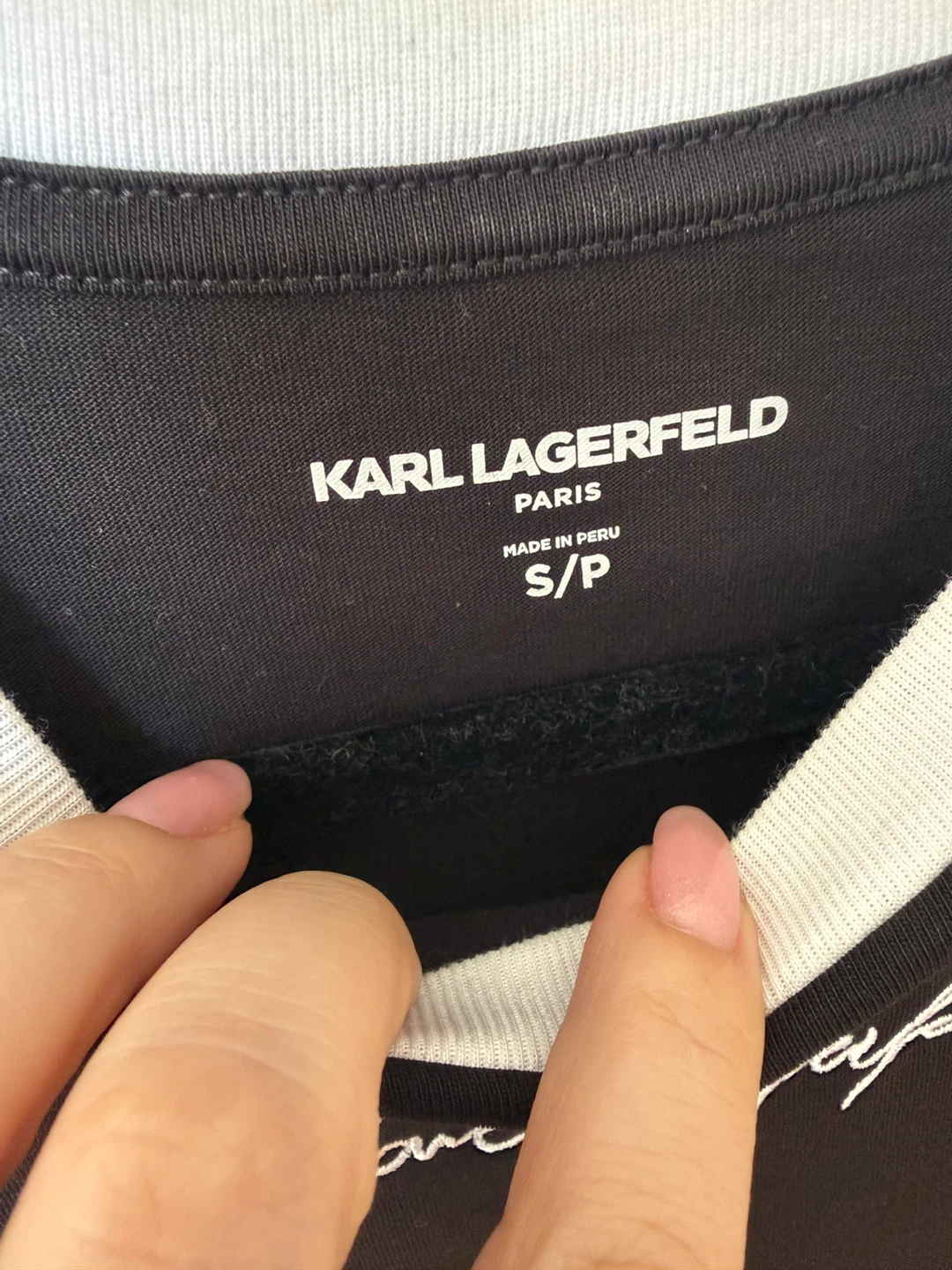 Men’s Karl Lagerfeld T-Shirt Black/White Size S/P - photo 3