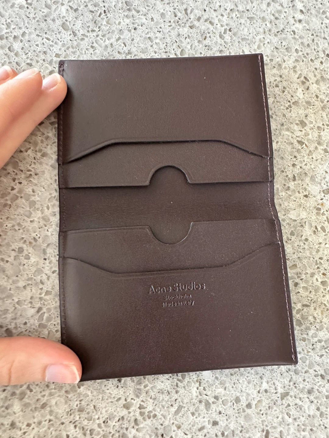 Acne Studios Brown Leather Card Holder - photo 2