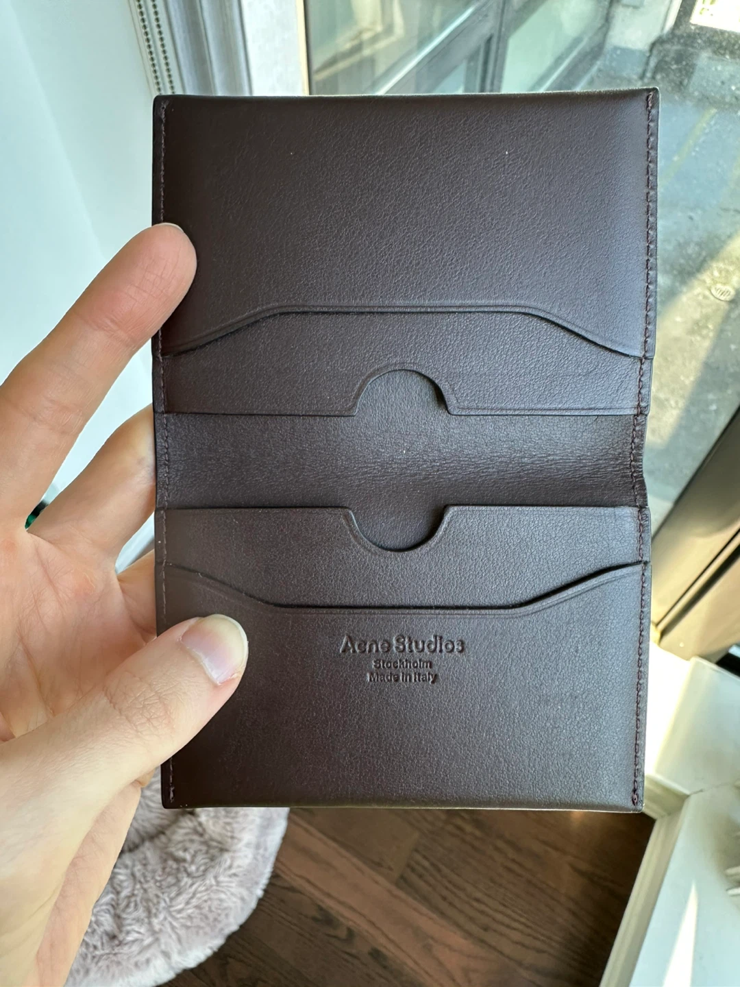 Acne Studios Brown Leather Card Holder - photo 4