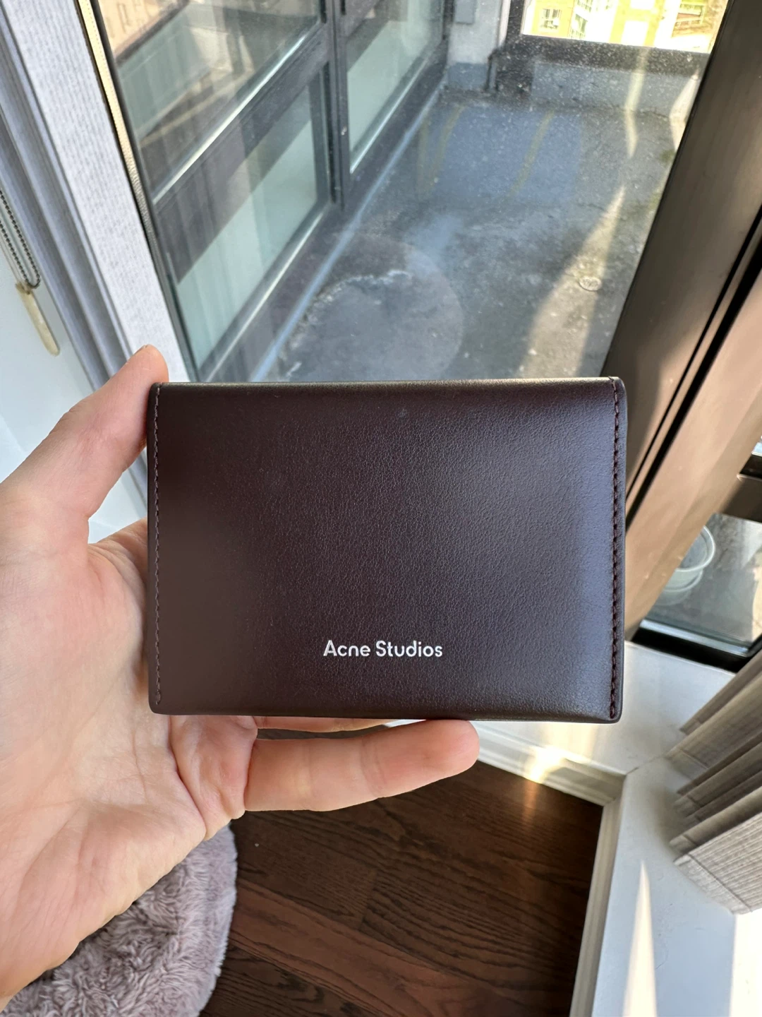 Acne Studios Brown Leather Card Holder - photo 5