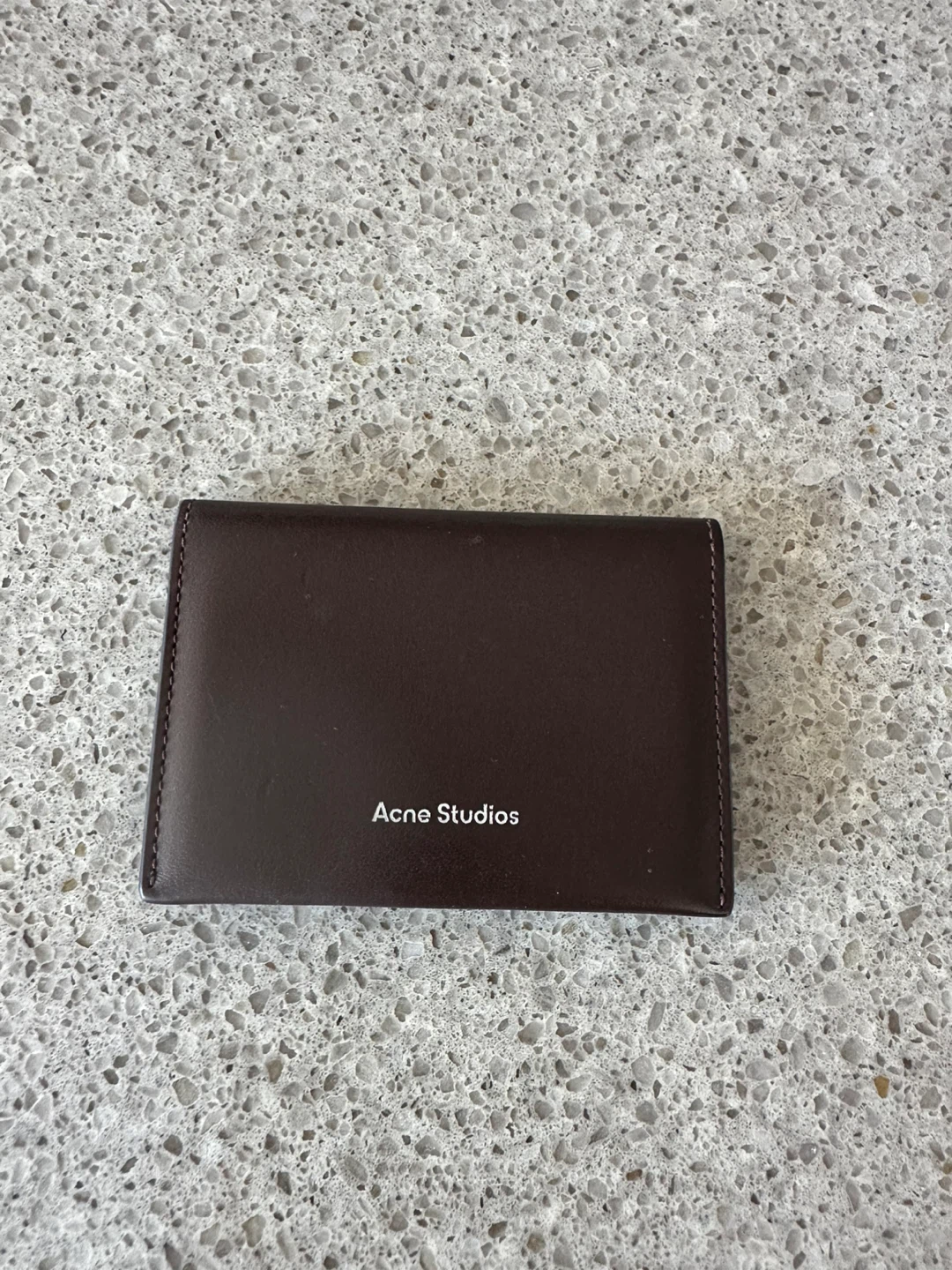 Acne Studios Brown Leather Card Holder