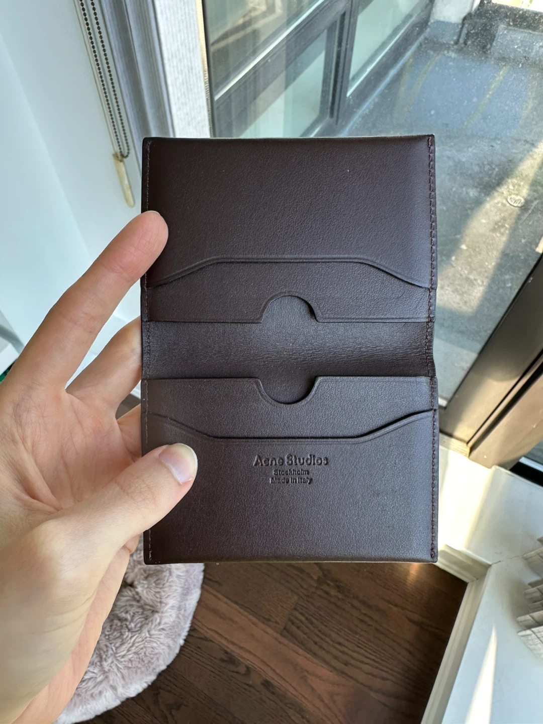 Acne Studios Brown Leather Card Holder - photo 3