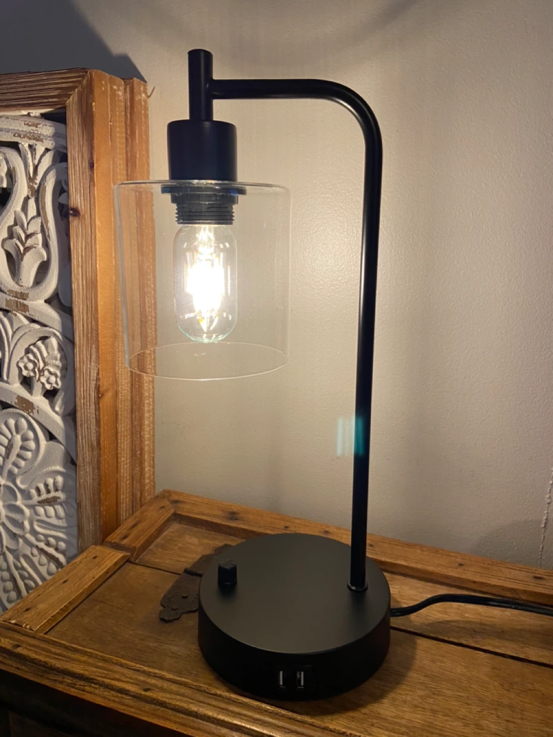 New Industrial Table Lamp with  Charging Ports