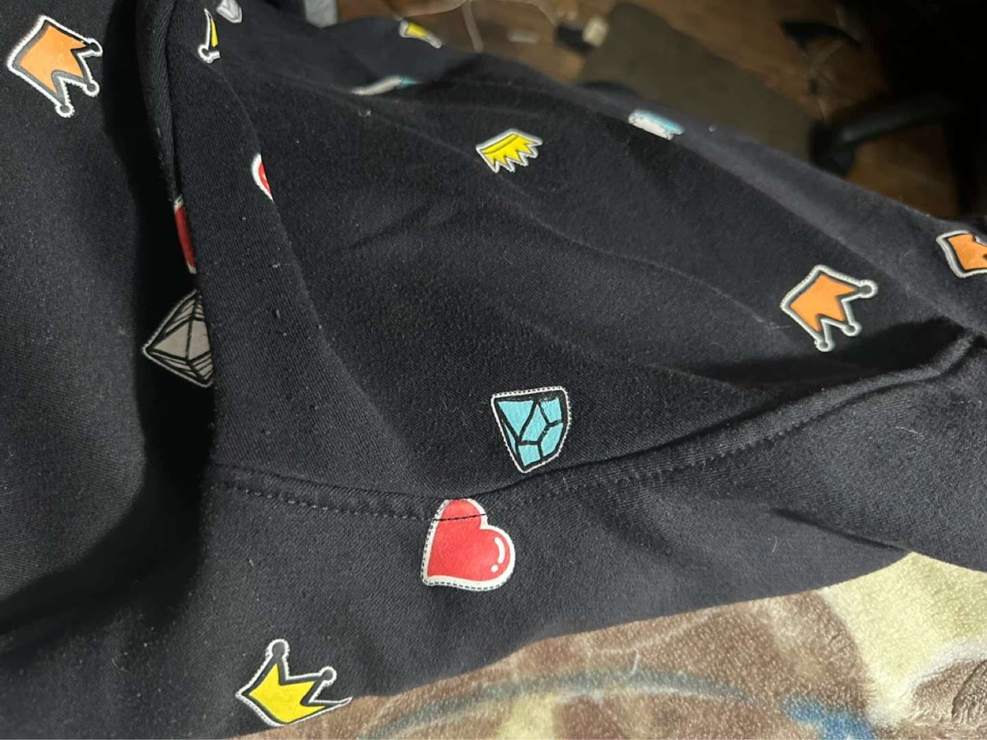 Black Crewneck Sweatshirt with Graphic Print - photo 4