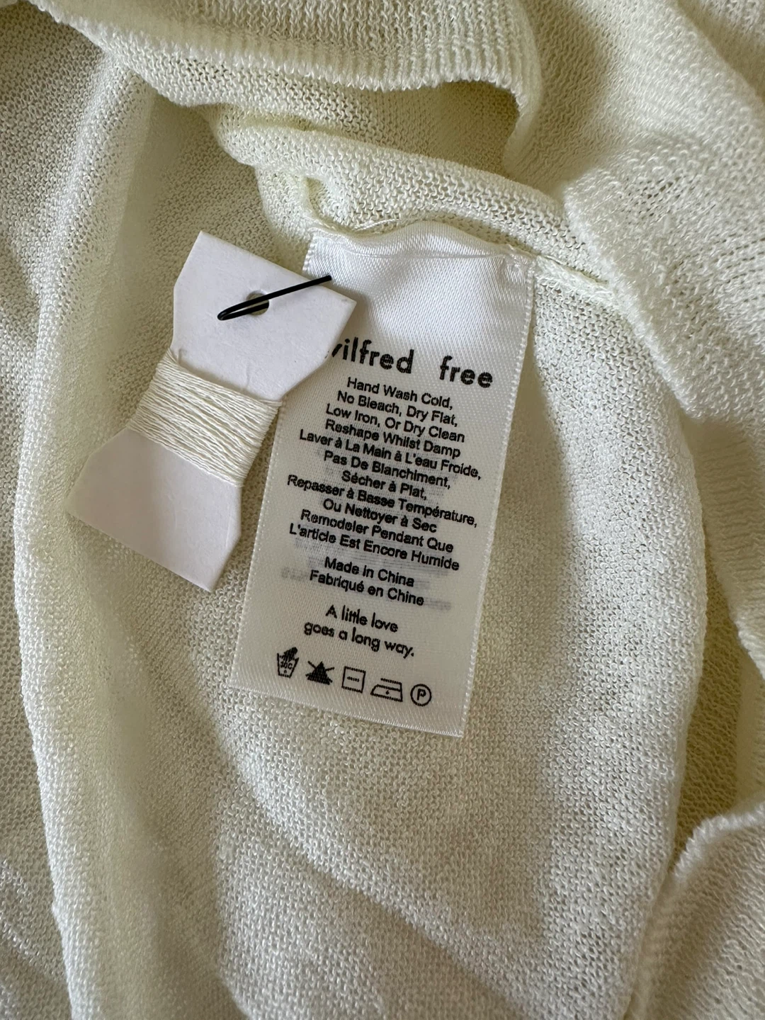 Wilfred Free Knit Sheer Sweater in Cream - photo 3