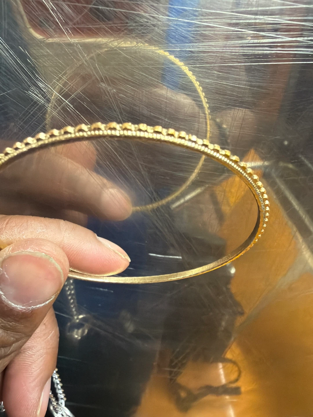 Gold bangle bracelet