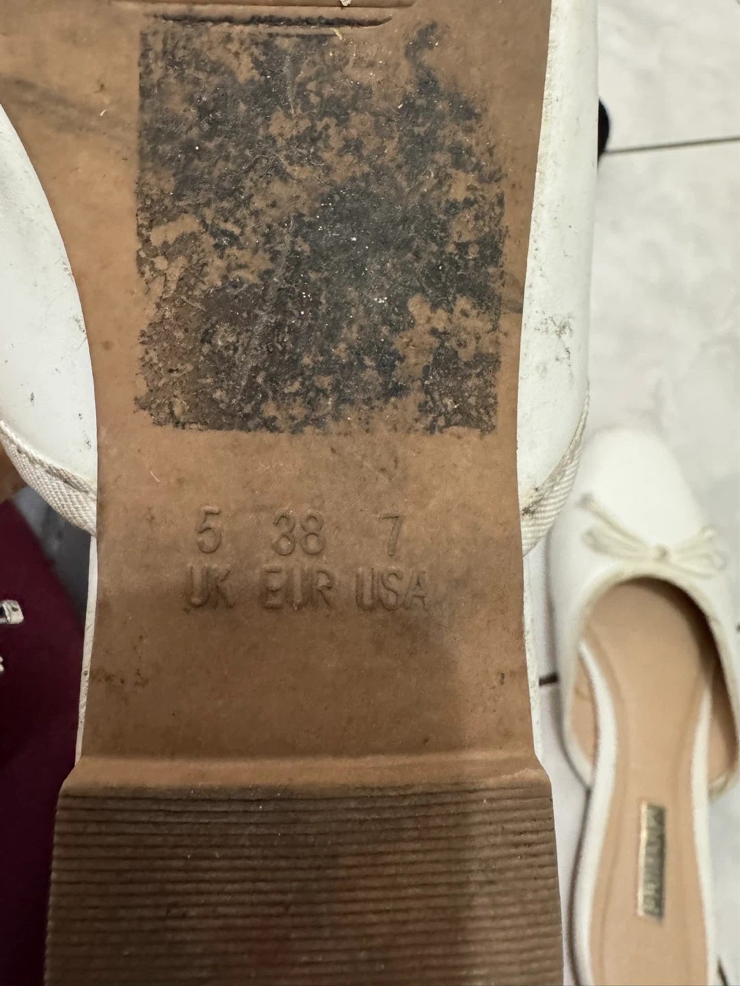 Primark White Bow Mules - Size 7 USA - photo 3