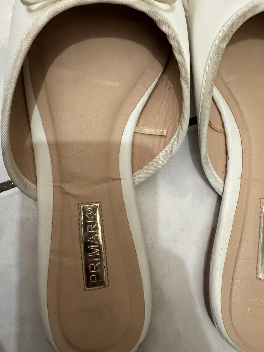 Primark White Bow Mules - Size 7 USA - photo 2