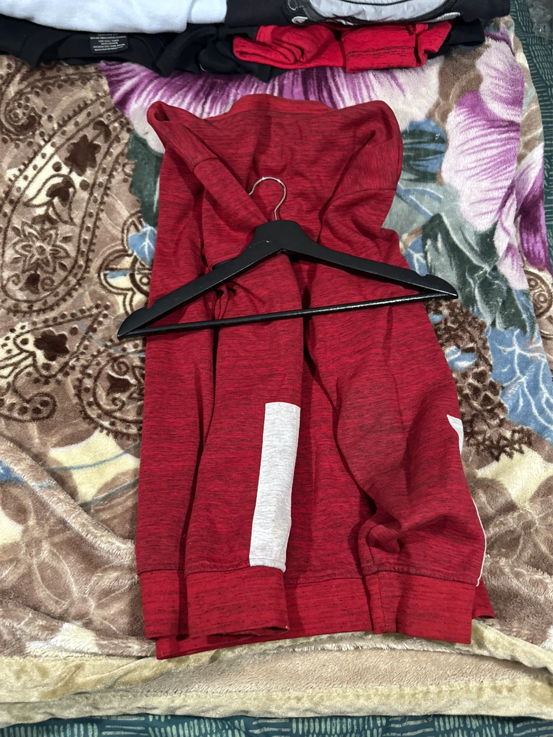Red Long Sleeve Athletic Top