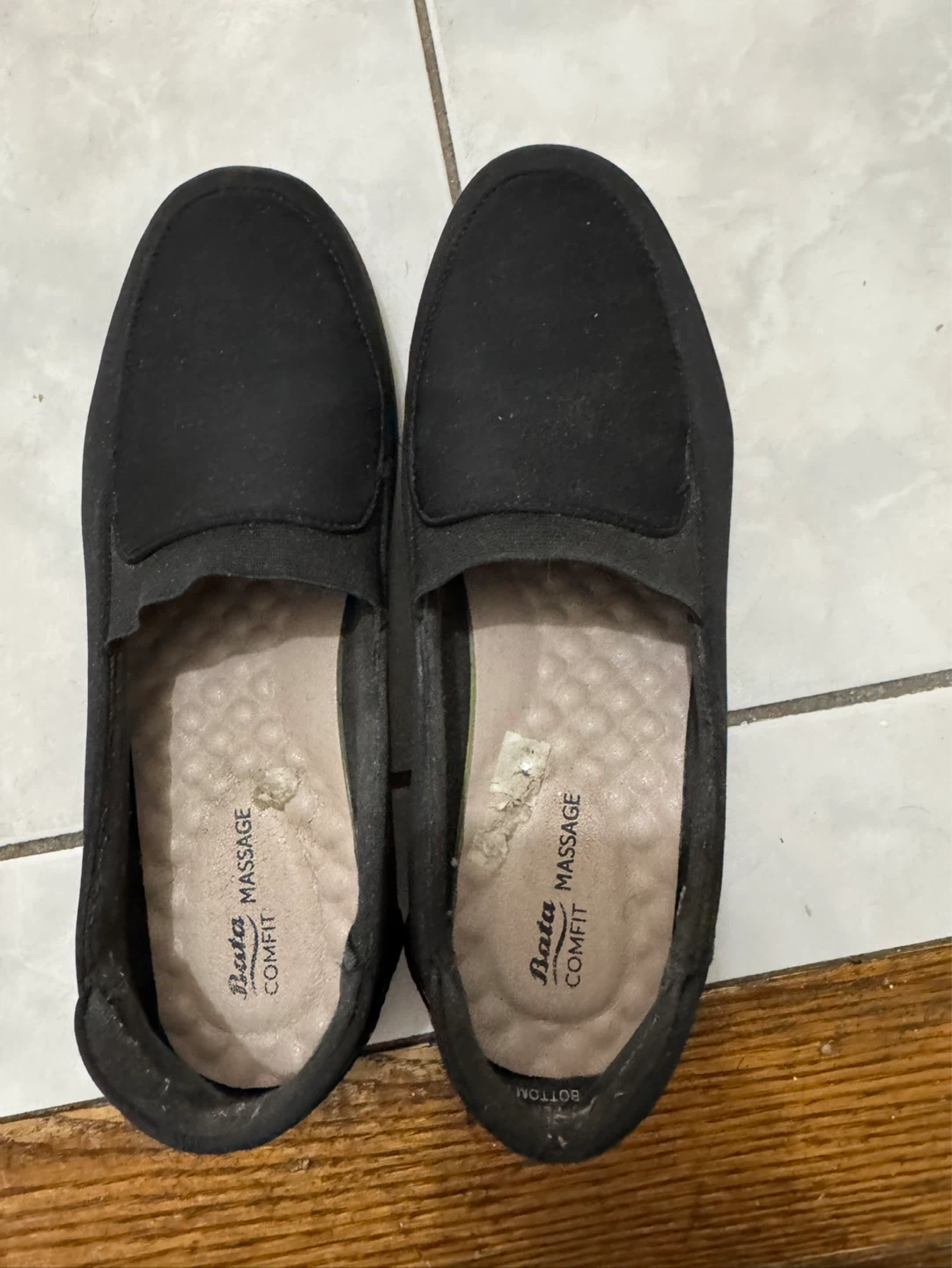 Bata Comfit Massage Black Loafers Size 37