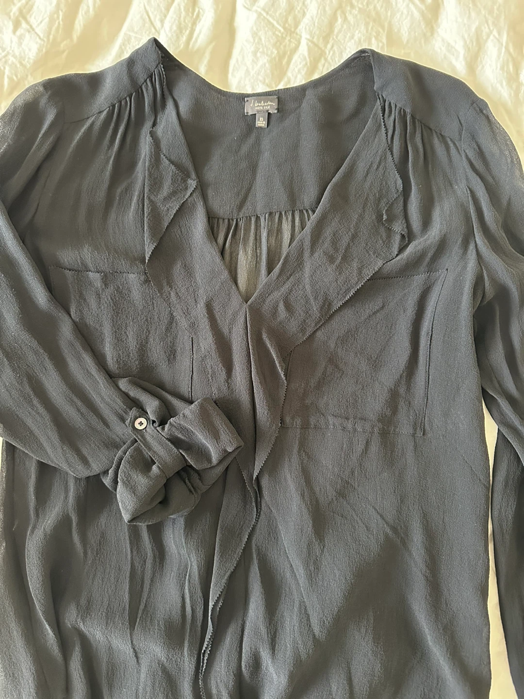 Babaton Aritzia 100% Silk Blouse - XS Black - photo 2