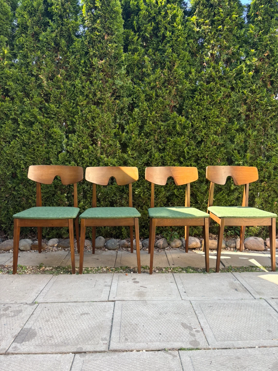 MCM Walnut Dining Chairs by Deilcraft