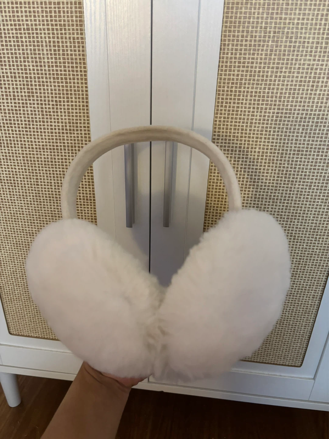White Fuzzy Earmuffs