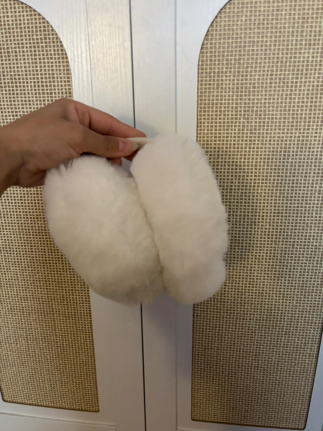 White Fuzzy Earmuffs - photo 2