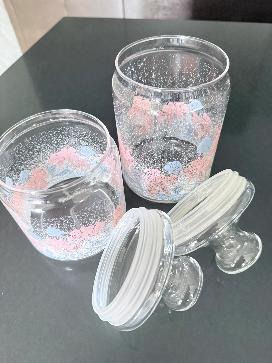 Set of 2 Glass Jars with Lids - photo 2
