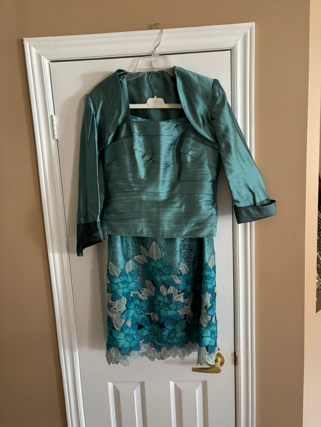 Teal Lace Skirt, Cami  with Bolero Jacket