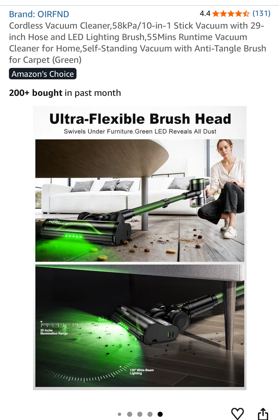 OIRFND Cordless Stick Vacuum Cleaner - photo 5