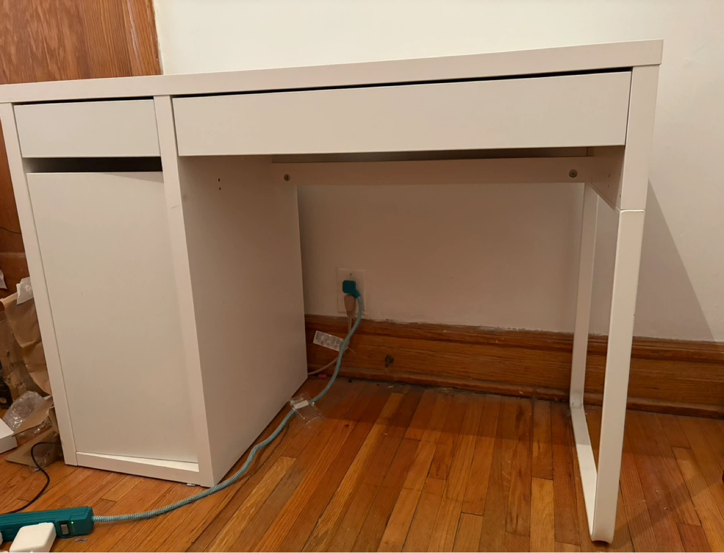 White Desk with Drawers