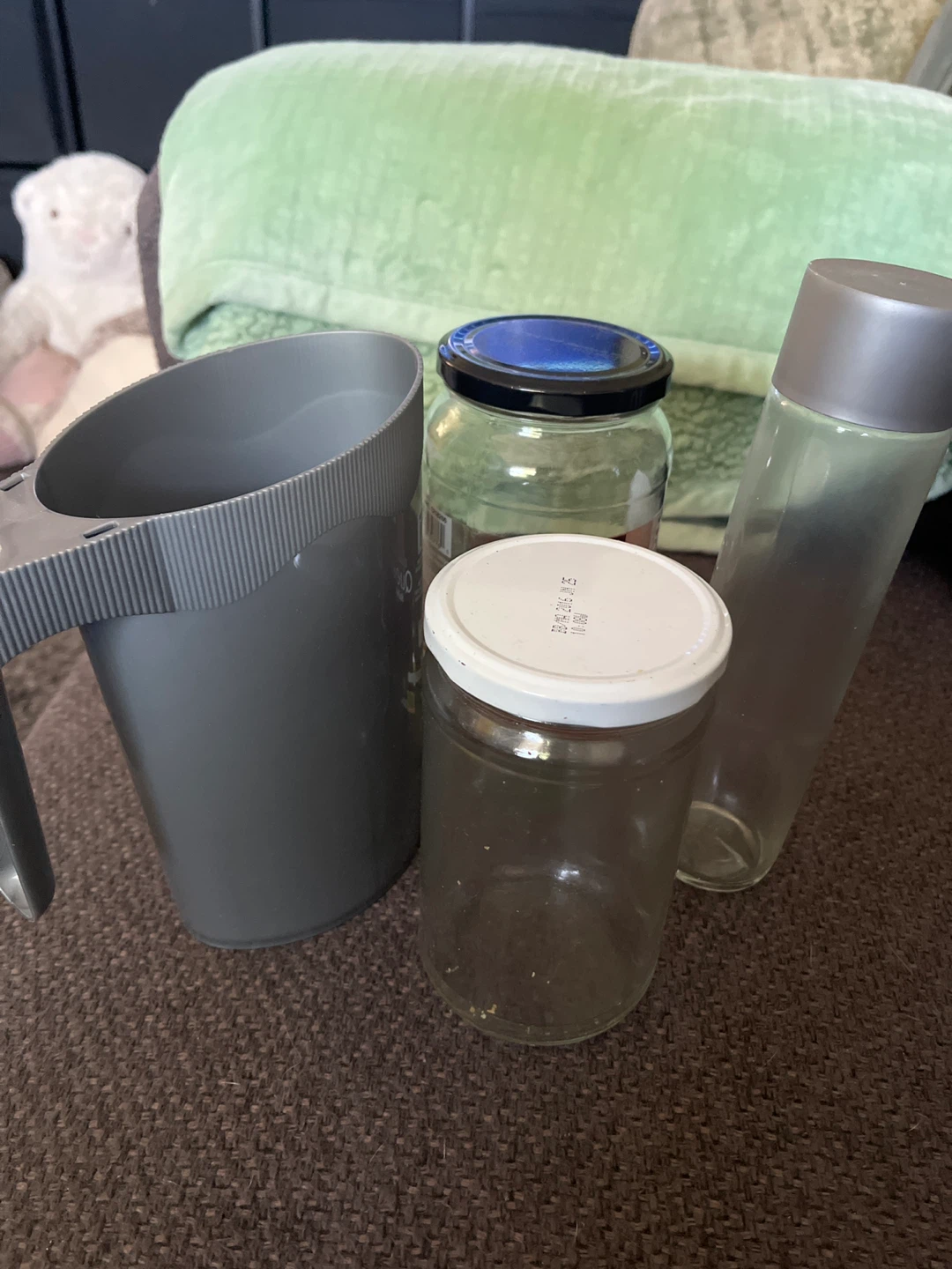 Voss Water Bottle and Kirkland Jar Lot