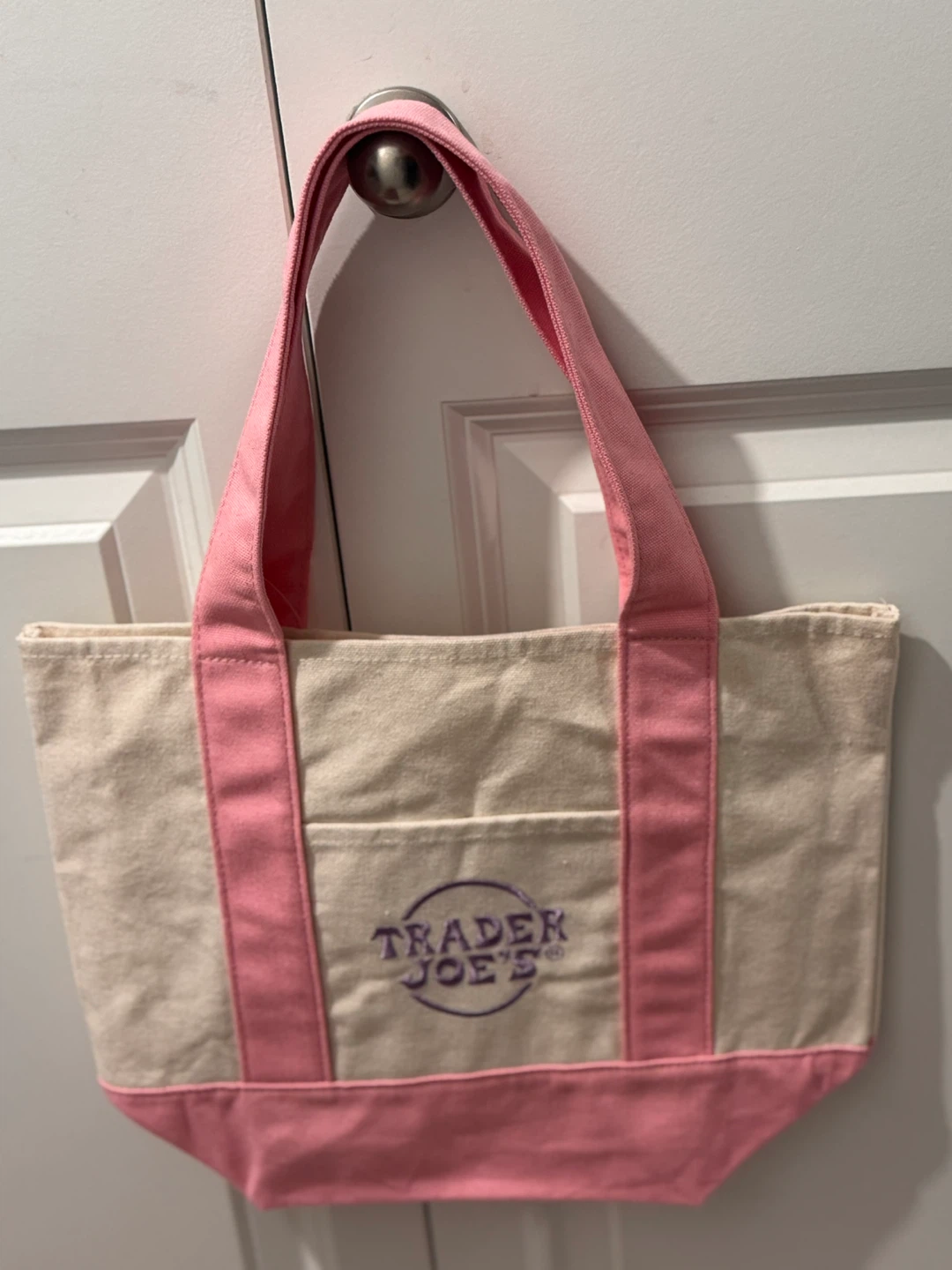 Trader Joe's Mini Pastel Canvas Tote Bag - photo 2