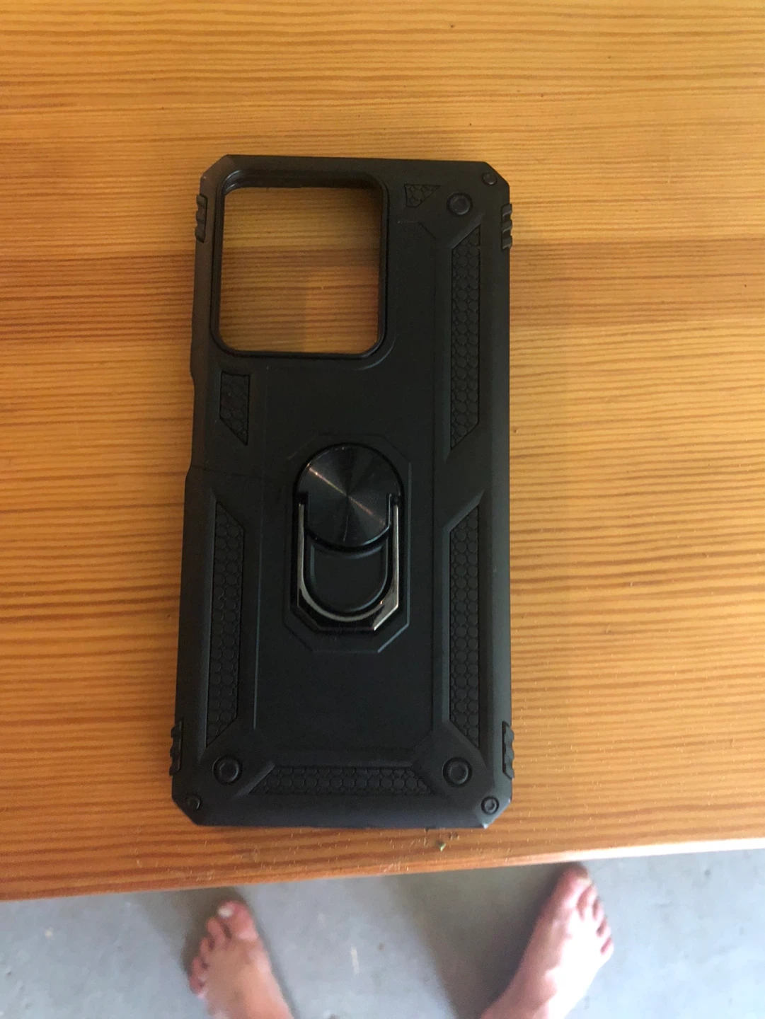 Black Phone Case with Ring Stand