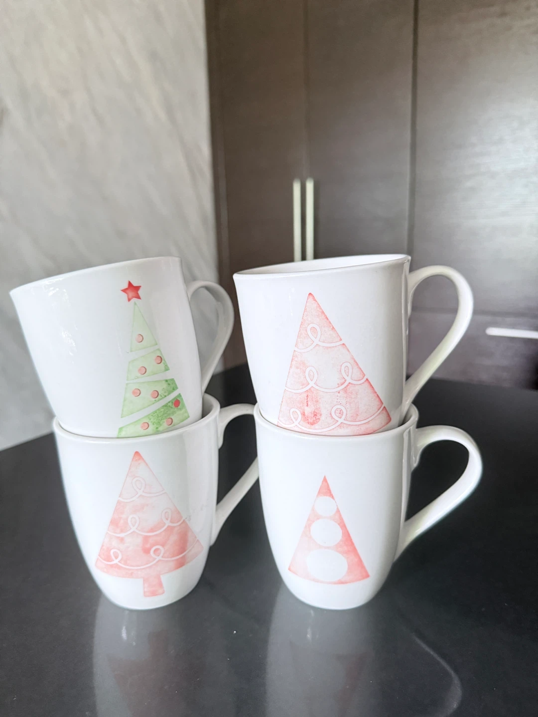 Set of 4 Christmas Tree Mugs - photo 2