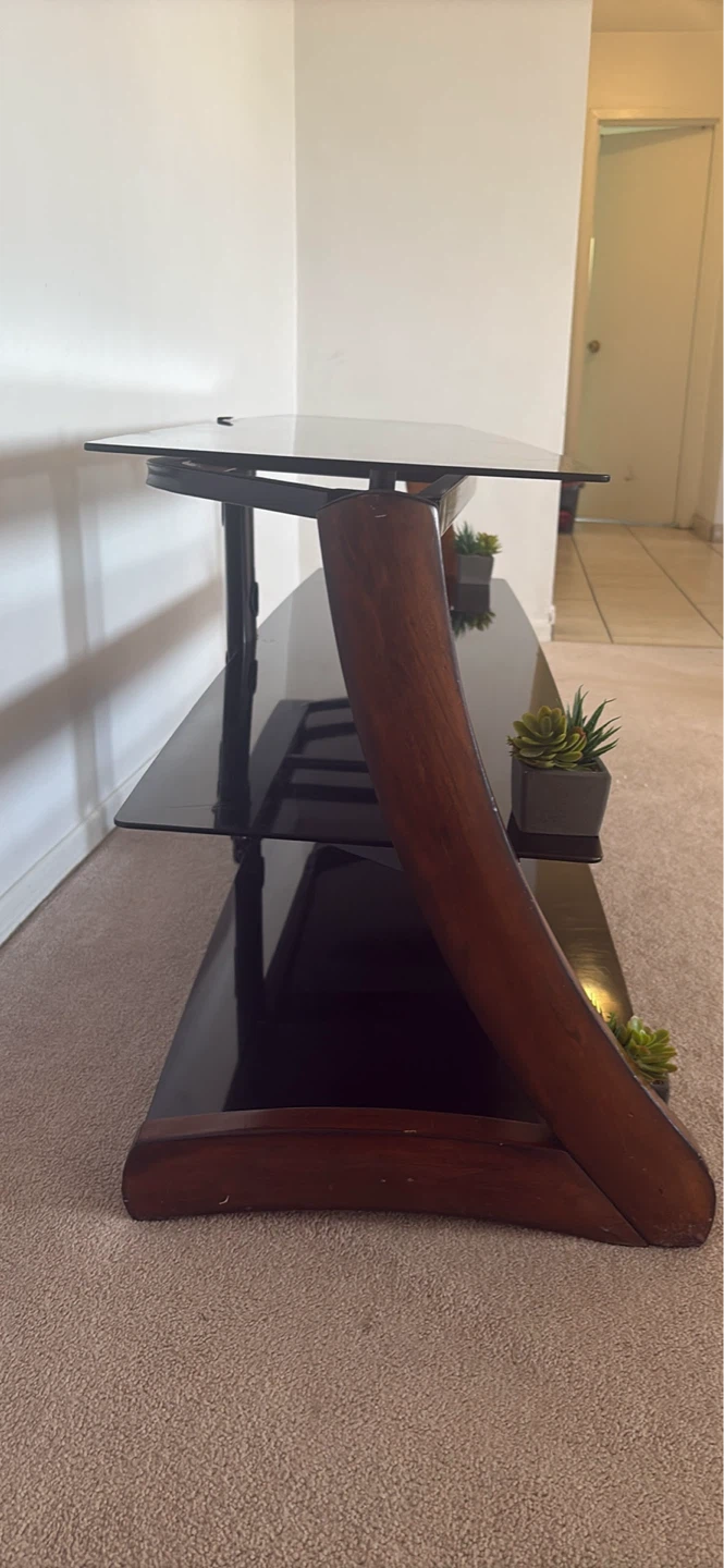 Curved Glass TV Stand - photo 2