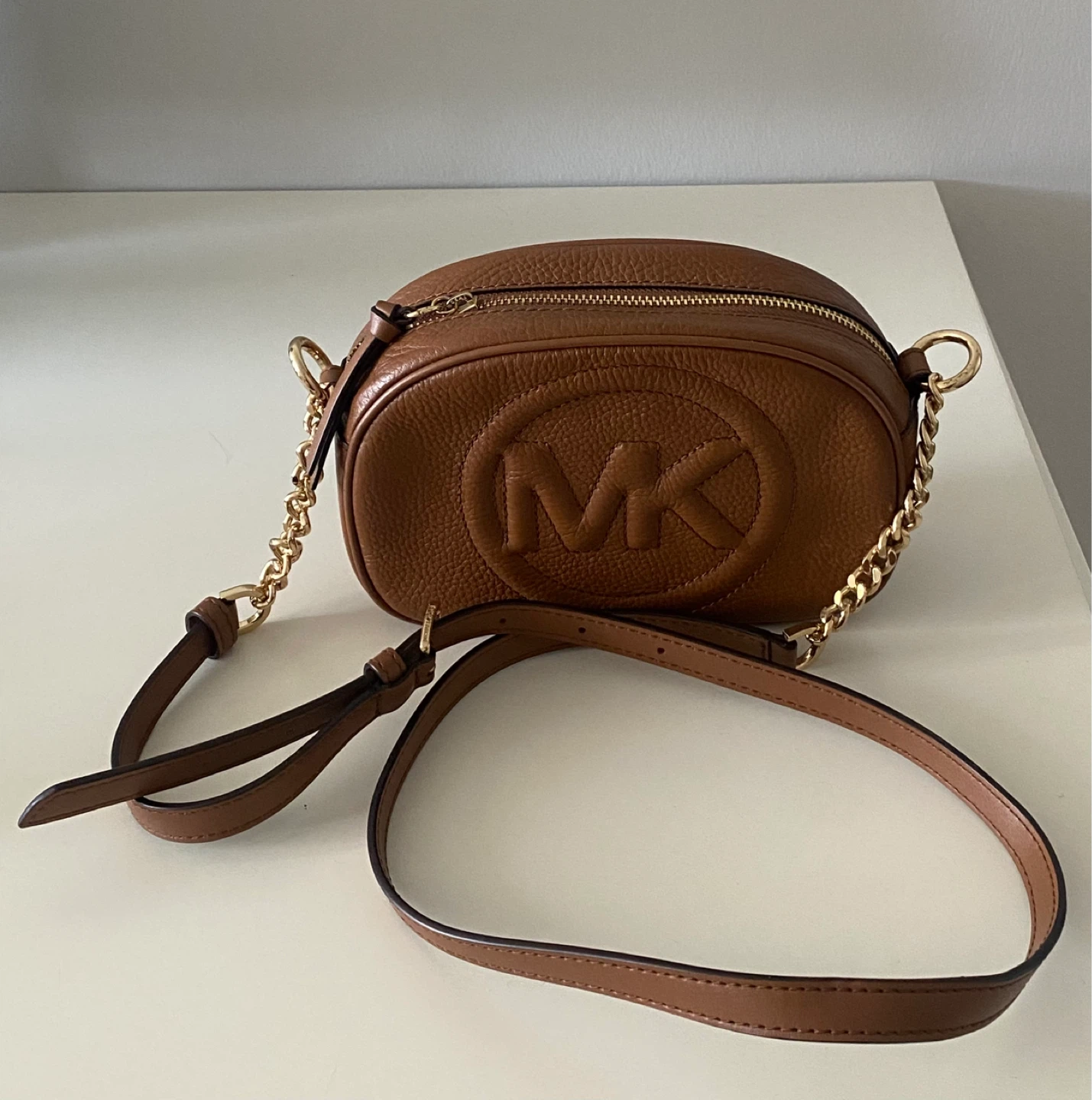 Michael Kors Brown Leather Camera Bag
