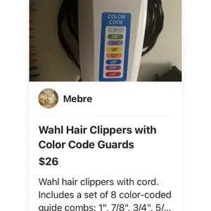 Wahl Hair Clippers with Color Code Guards