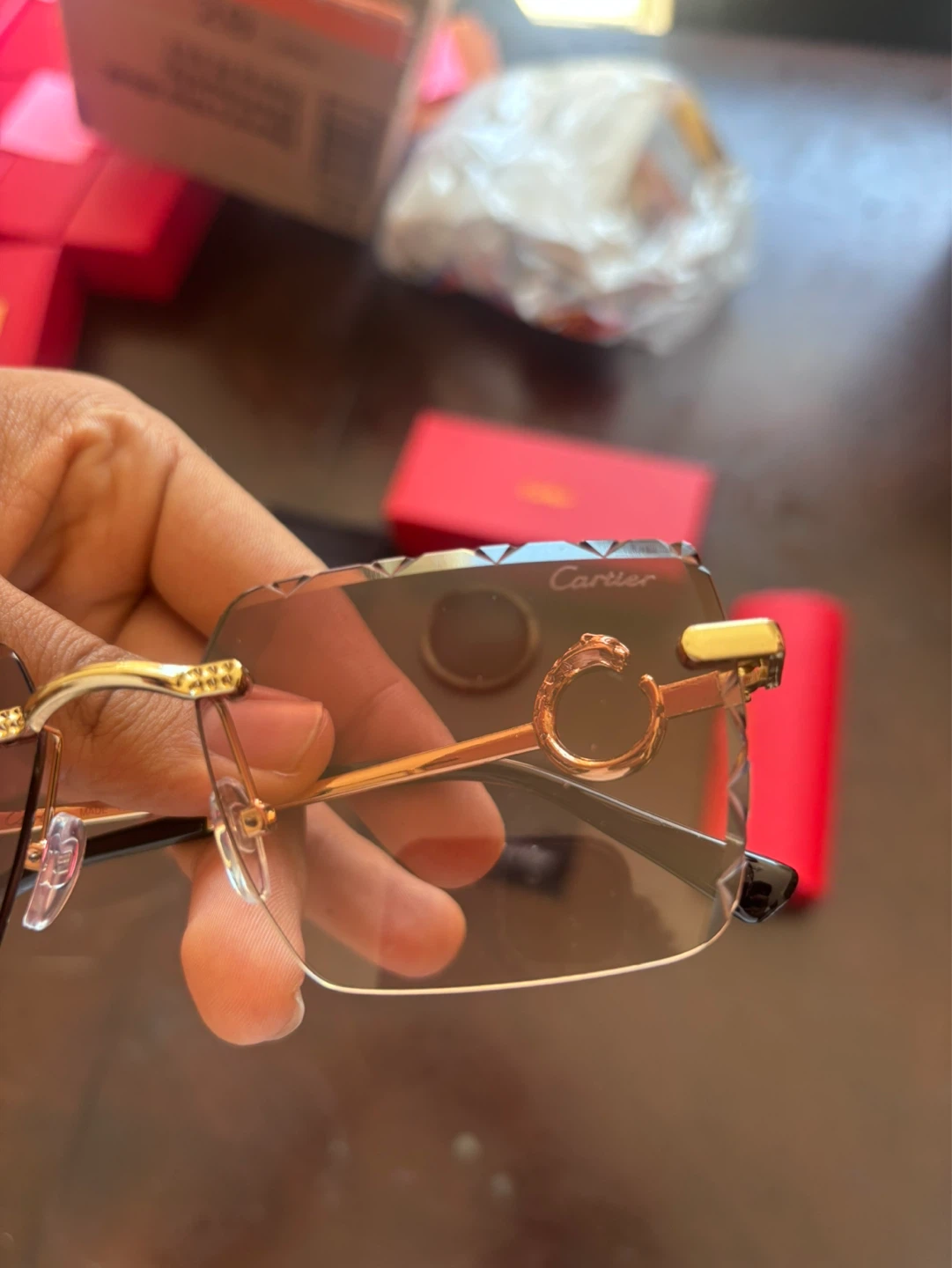 Cartier Rimless Sunglasses (Black Frames) - photo 2