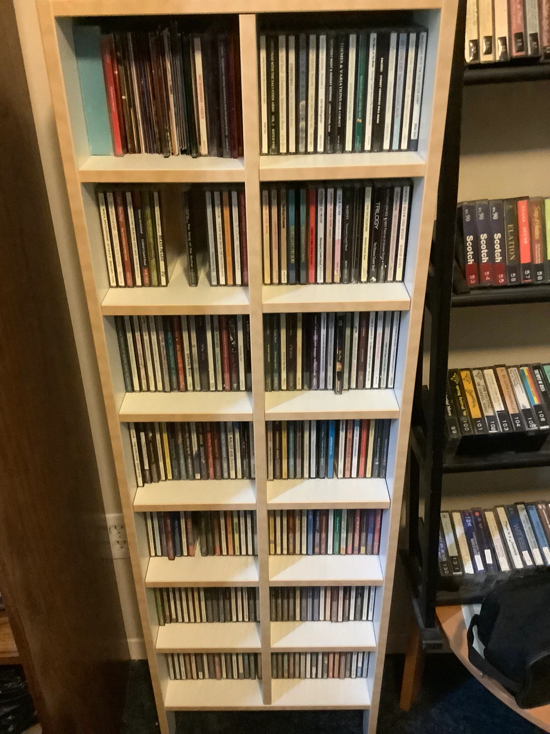 Assorted CD Collection including both shelving units